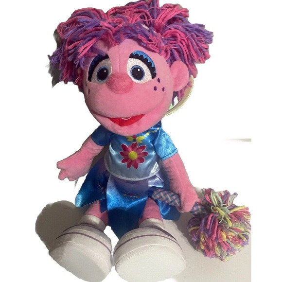 Flower ABBY CADABBY Pink Plush Sesame Street Place 13” Stuffed Toy RARE - Picture 10 of 16